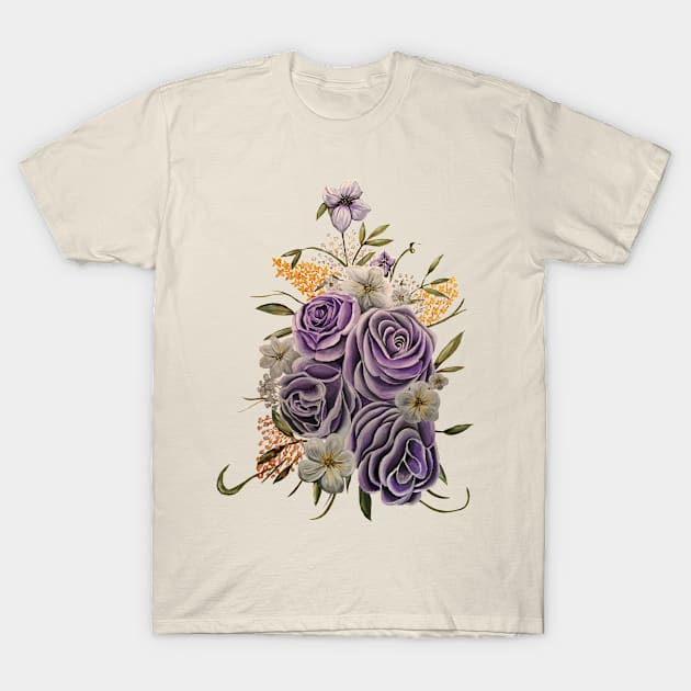 Purple  Beauty T-Shirt by adamzworld